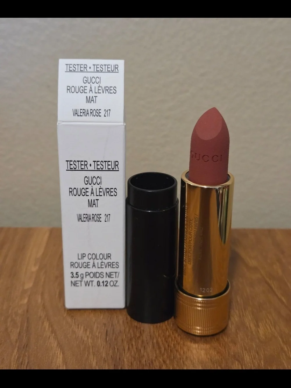 Gucci Matte Lipstick Valeria Rose 217 - Rose Mauve